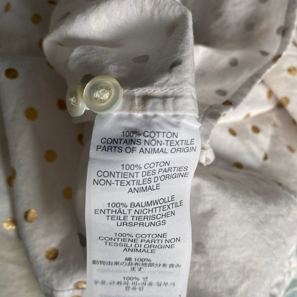 J. Crew Metallic Dot Perfect Fit Button Down Top - Picture 5 of 6